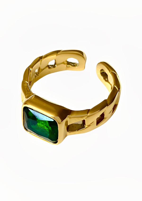 GREEN SQUARE RING